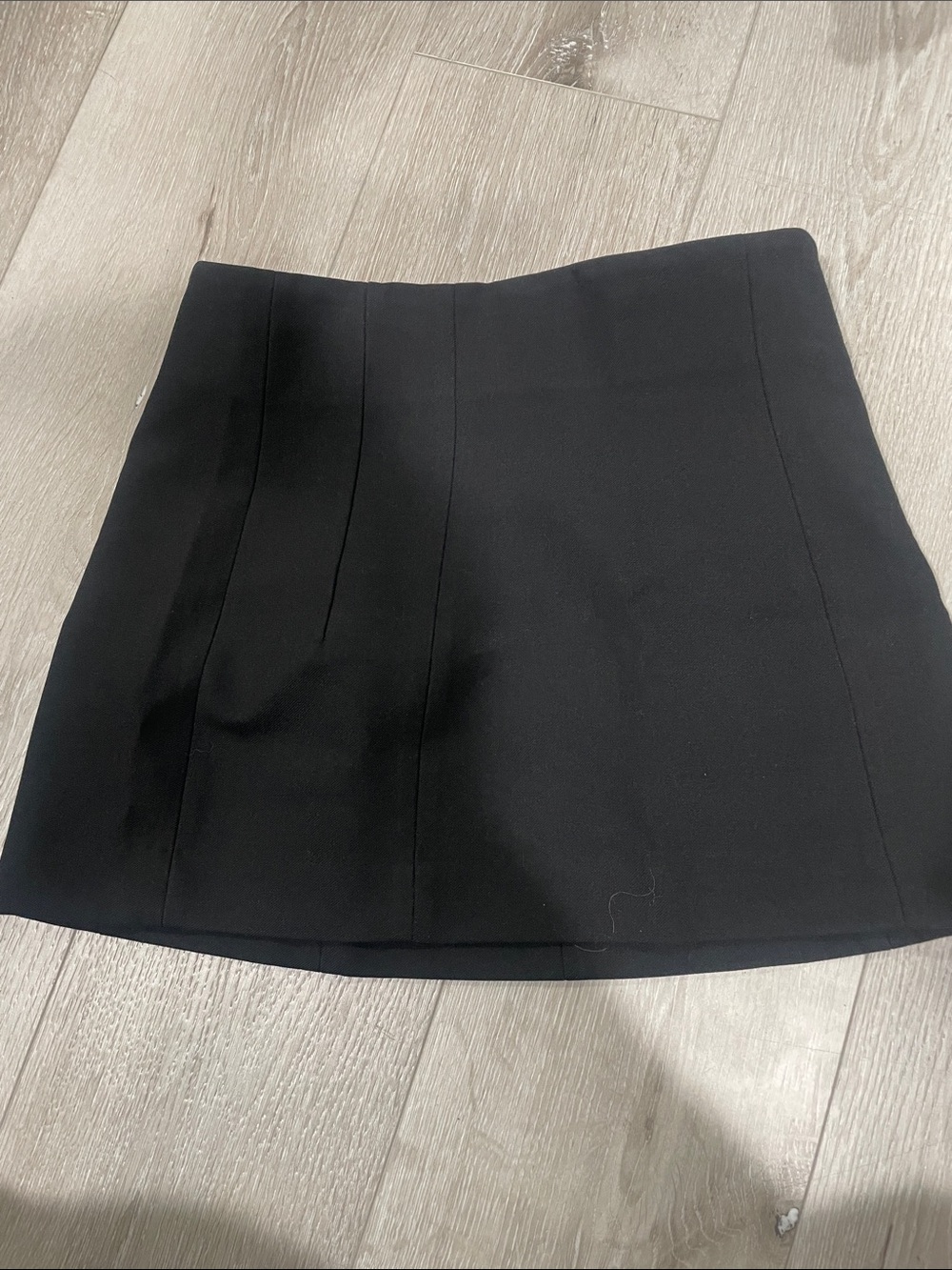 Zara Black Panel Mini Skirt
